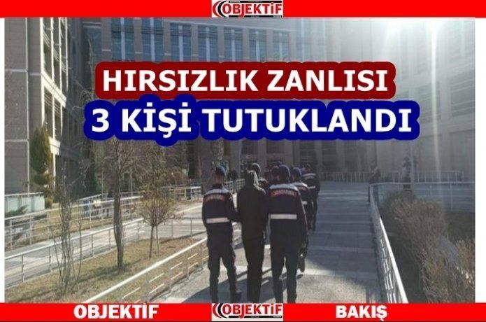 3 kişi hırsızlıktan tutuklandı
