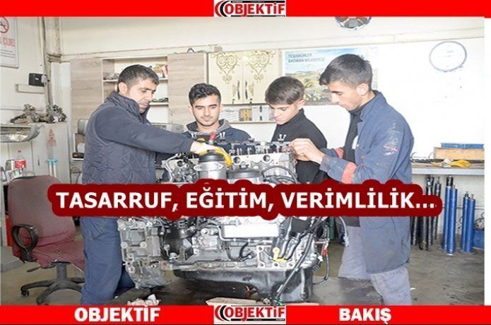 Belediye makine ikmal bir okul gibi hizmet veriyor