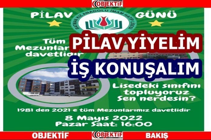Pilav yiyelim iş konuşalım