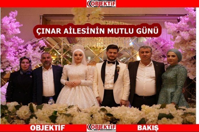 Çınar ve Mete ailesinin mutlu günü