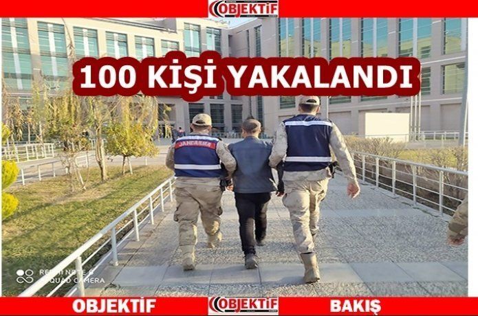 Jandarma ekipleri aranan 100 şahsı yakaladı