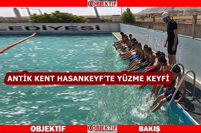 Hasankeyfli çocuklar yüzme öğreniyor