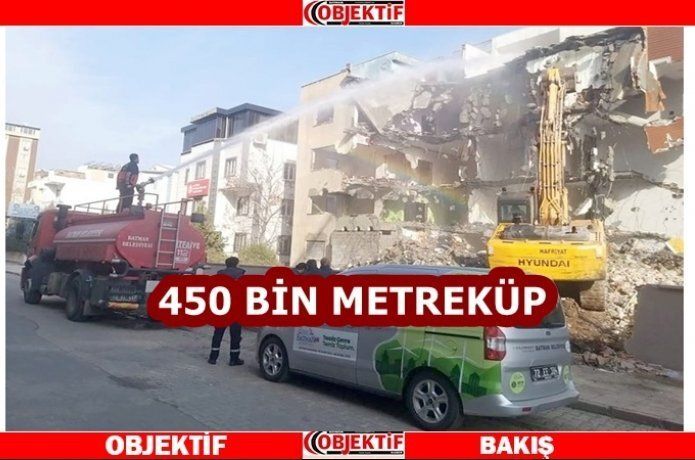 450 bin metreküplük hafriyat atığı bertaraf edildi