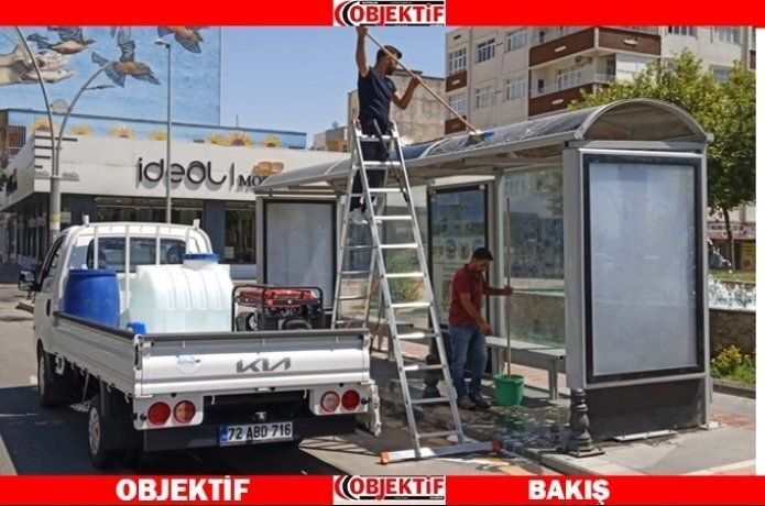 Duraklar dezenfekte edildi