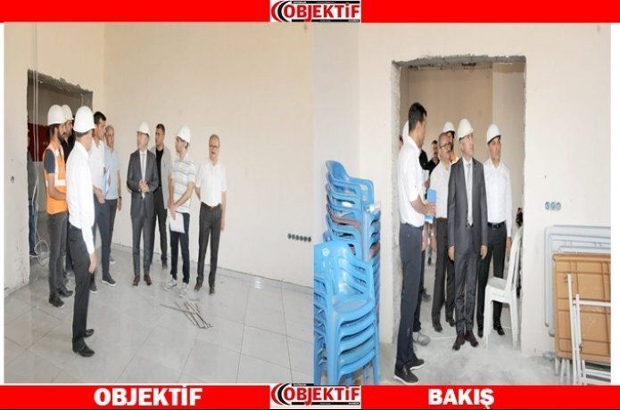 Rektör Demir, teknoloji fakültesi binasında incelemelerde bulundu