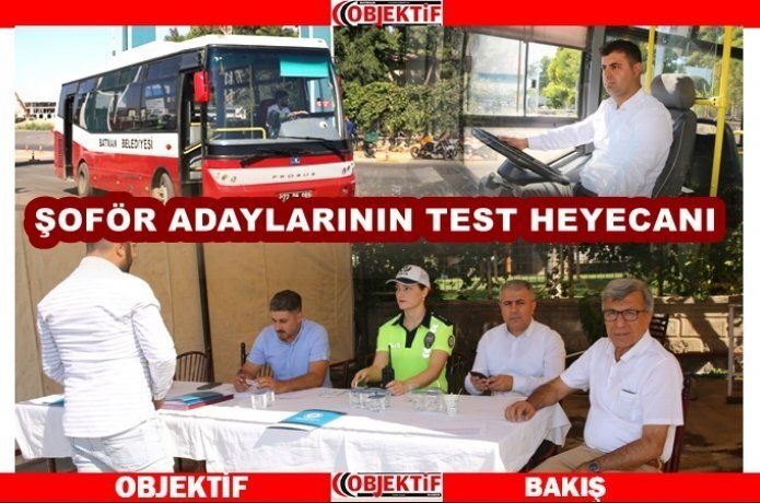 Şoför adayları test sürüşünde