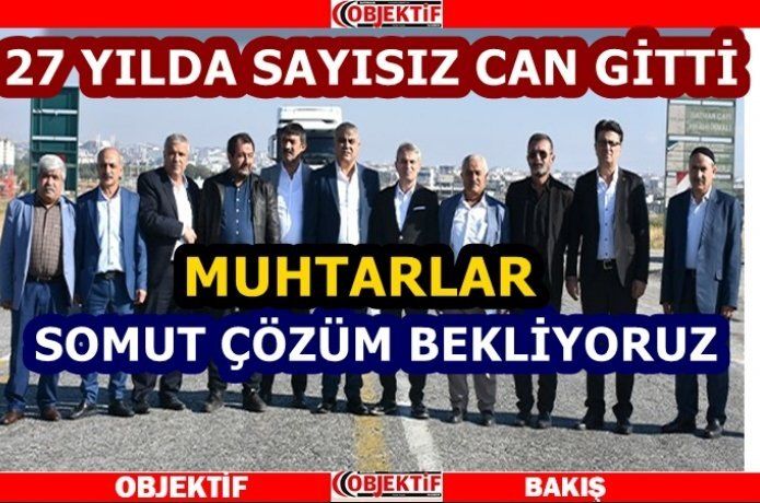 Muhtarlar yol kapatıp