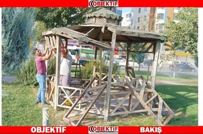 Parklardaki malzemeler onarılıyor