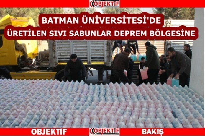 Üniversite'den tonlarca sabun depremzedelere