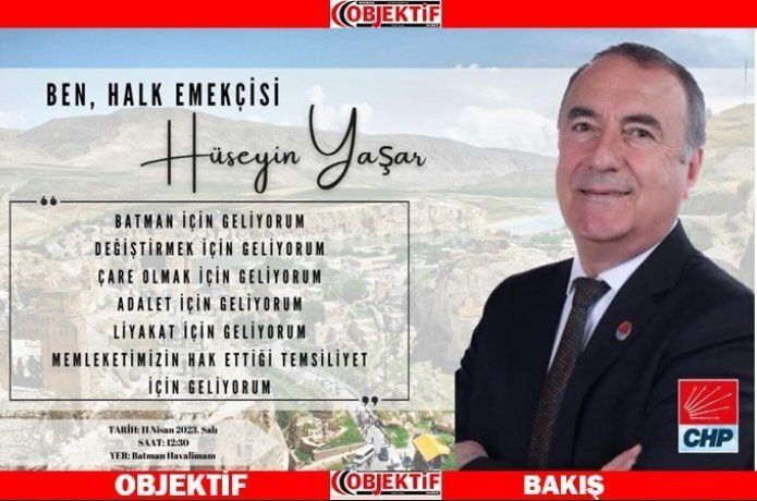 Yaşar bugün Batman'a geliyor