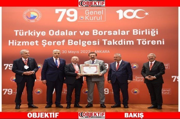 Demir'e TOBB'dan şeref belgesi