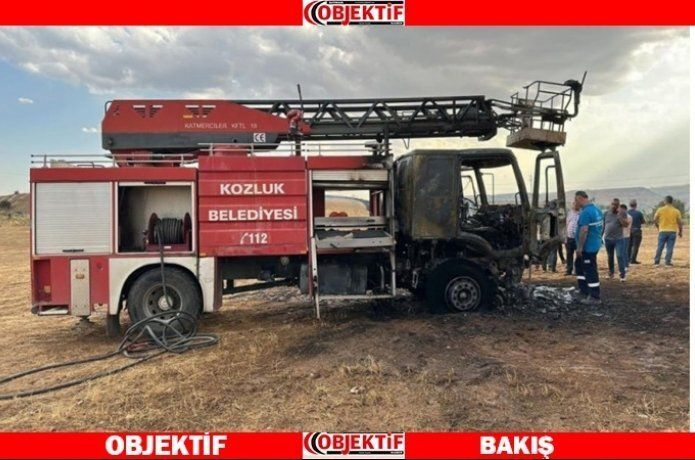 İtfaiye aracı alev aldı