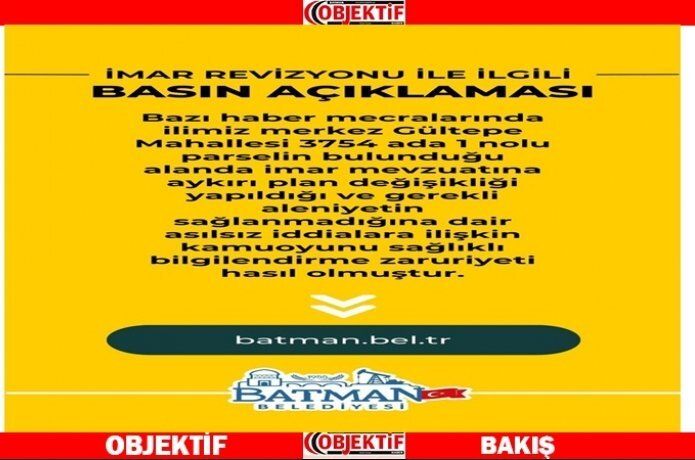 İmar revizyonu ile ilgili basın açıklaması