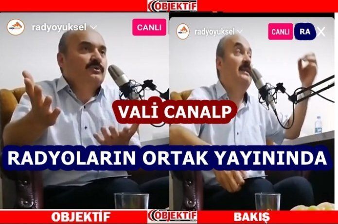 Vali Canalp radyoların ortak yayınına katıldı