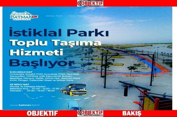 İstiklal Parkı’na otobüs seferleri başlıyor