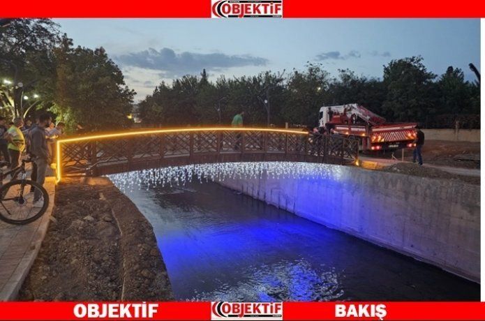 Habip Başkan Parkı yanına ışıklı asma köprü