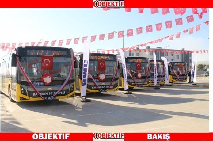 5 körüklü otobüs hizmette