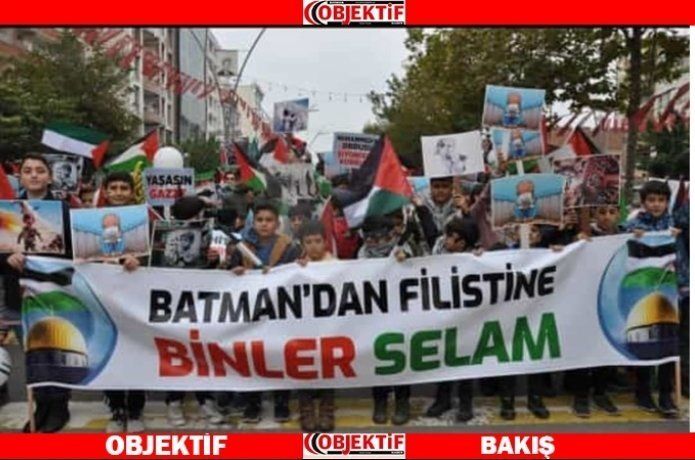 Batmanlı çocuklar Gazze için yürüdü