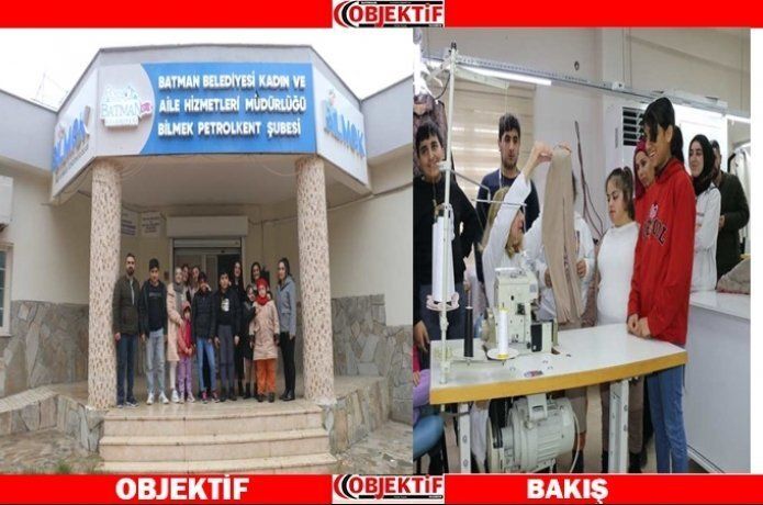 Özel gereksinimli çocuklar belediye atölyesinde giysi dikti