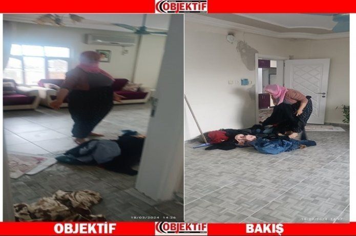 Sağanak nedeniyle evleri su bastı