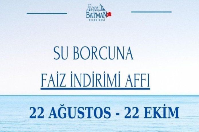 Su borçlarına yüzde 90 faiz affı