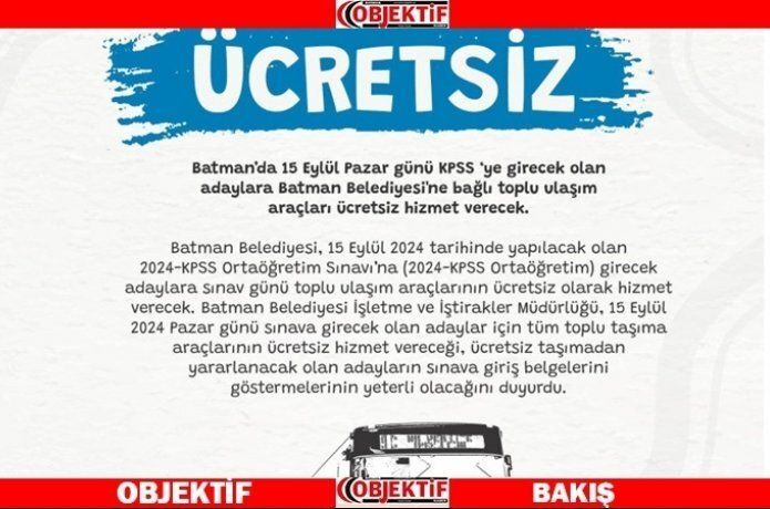 KPSS'ye ücretsiz ulaşım