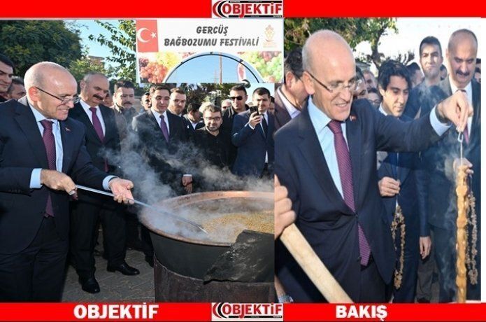 Bakan Şimşek, bağ bozumu festivalindeydi