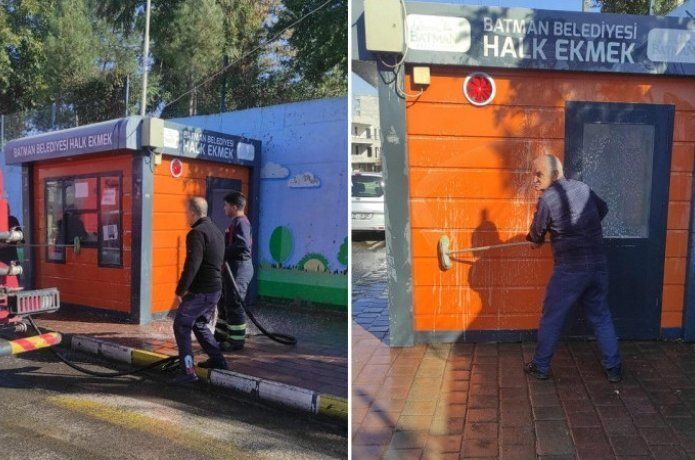 Halk ekmek büfeleri düzenli olarak temizleniyor