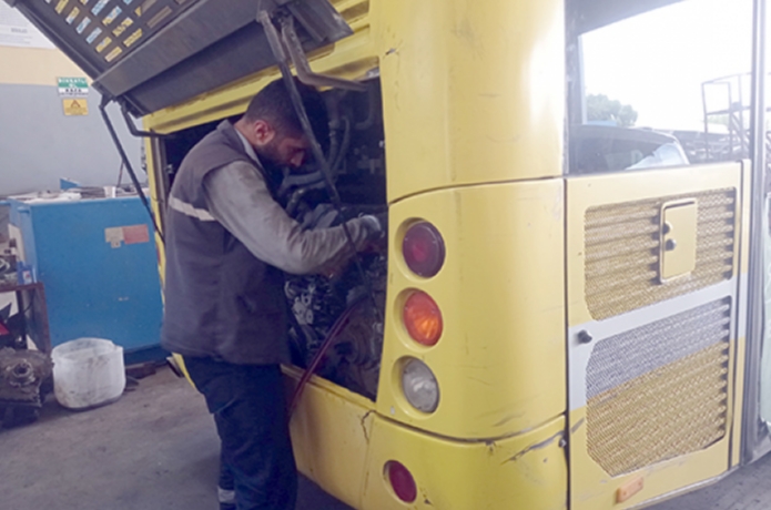 87 otobüsün kliması bakımdan geçirildi