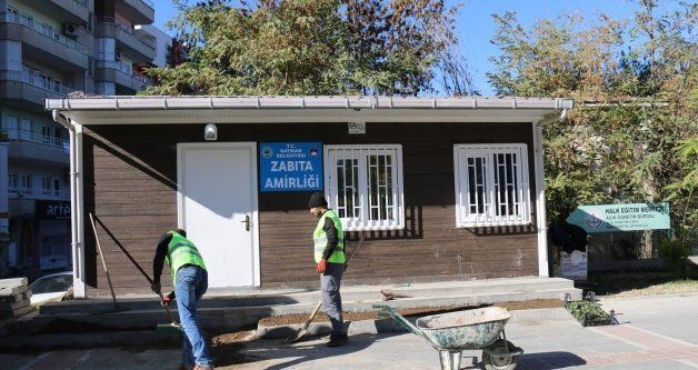 Zabıta Kulübesinin çevresi çiçeklendirildi