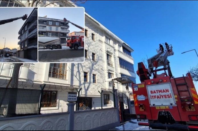 Kent genelinde buz sarkıtlarına müdahale