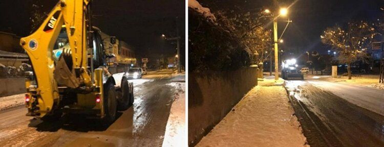 Çığ düşen köy yolları ulaşıma açıldı