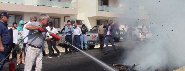 Yangından Korunma Haftası'nda tatbikat ve yangın söndürme eğitimleri