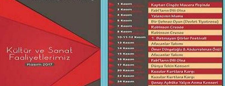 Batman Kasım ayında sanata doyacak