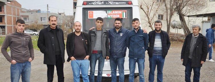 Minibüsçülerden Kudüs'e destek