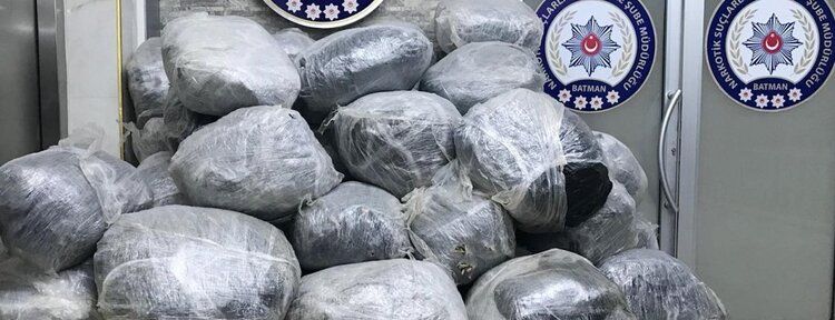 Batman'da 459 kilo esrar ele geçirildi