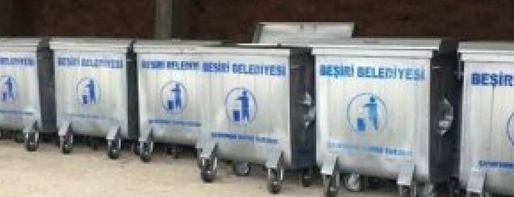 Beşiri ilçesine 200 adet yeni çöp konteyneri