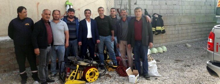 Batman Belediyesinden Kozluk itfaiyesine malzeme yardımı