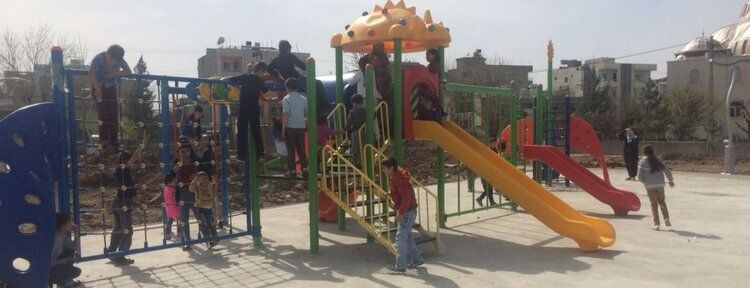 Çay mahallesindeki çocukların park sevinci