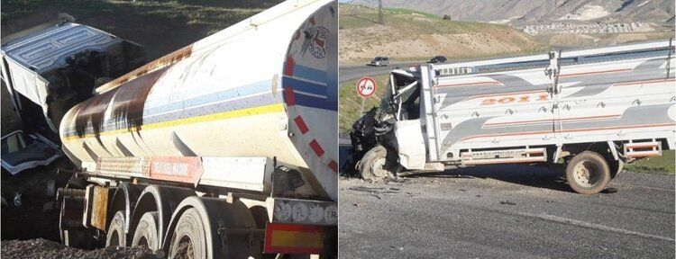 Petrol yüklü tanker ile kamyonet çarpıştı: 3 yaralı