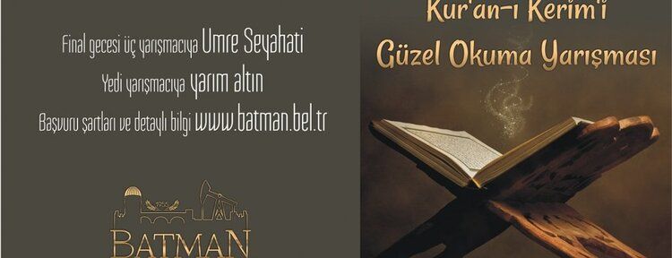 Belediyeden umre ödüllü ‘Kur’an-ı kerimi güzel okuma yarışması’