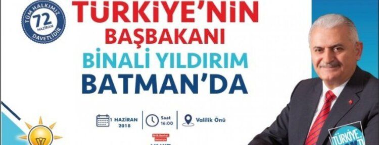 Başbakan binalı Yıldırım Batman’da