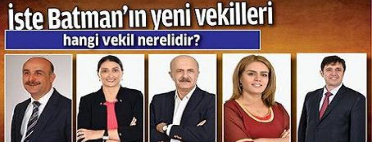 İşte Batmanın yeni vekilleri
