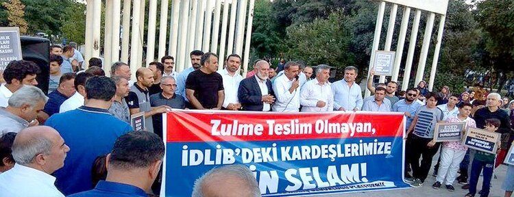 İdlib’e yönelik işgal girişimi protesto edildi