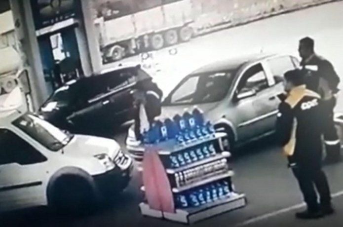 Otomobil çalan şüpheli akaryakıt alırken yakalandı