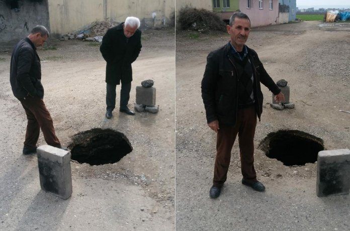 Batman'da oluşan obruk korkuttu