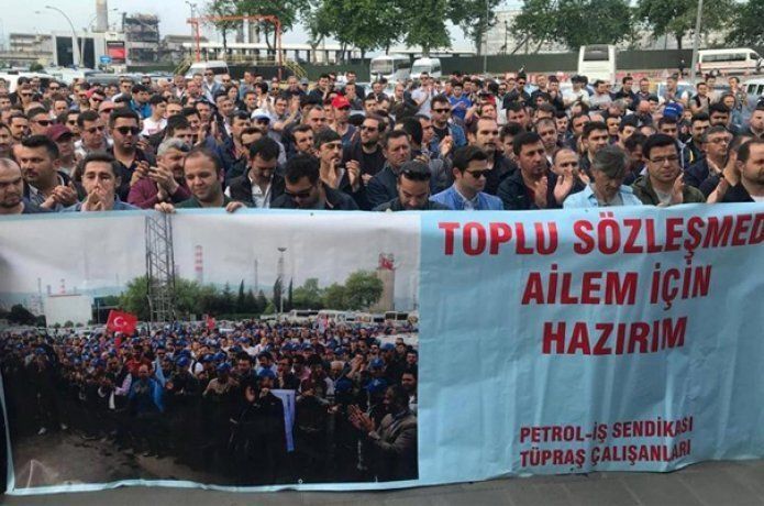 TÜPRAŞ işçileri Rafineride eylemde