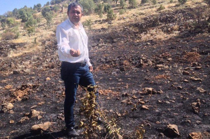Çiftçinin 10 yıllık emeği bir kıvılcımla heba oldu