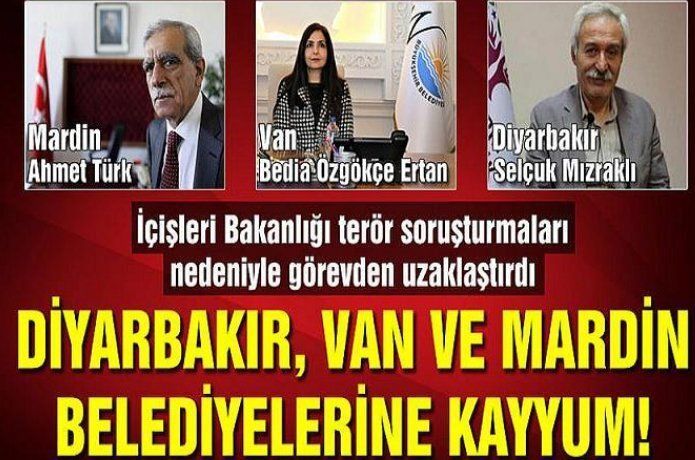 Diyarbakır, Van ve Mardin belediyelerine operasyon