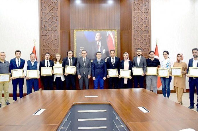 Proje eğitimini tamamlayan 21 kişiye sertifika